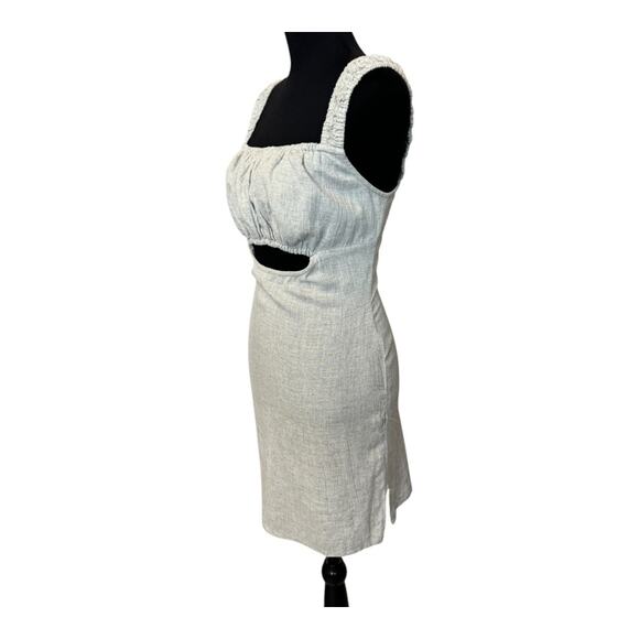 New ~ ASOS NORDSTROM ~ Ruched Bust Cut Out Mini Dress Size 4 FALL VIBES - Picture 5 of 8